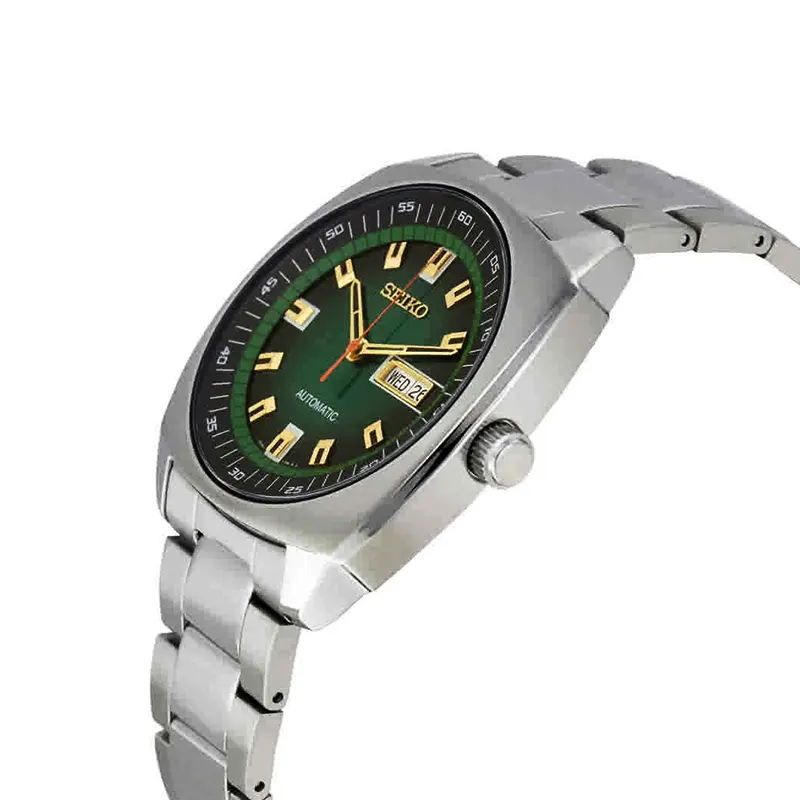 Seiko Recraft Automatic Green Dial Men's Watch- SNKM97